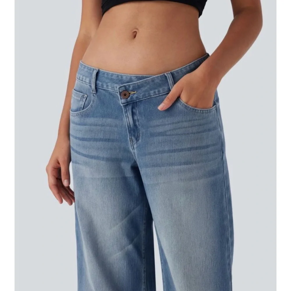 HALARA Flex asymmetrical low rise baggy jeans - Picture 5 of 14